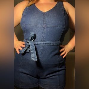 Vintage Boutique Denim Romper Jumpsuit
